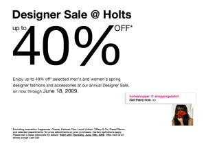 Holt Renfrew Designer Sale